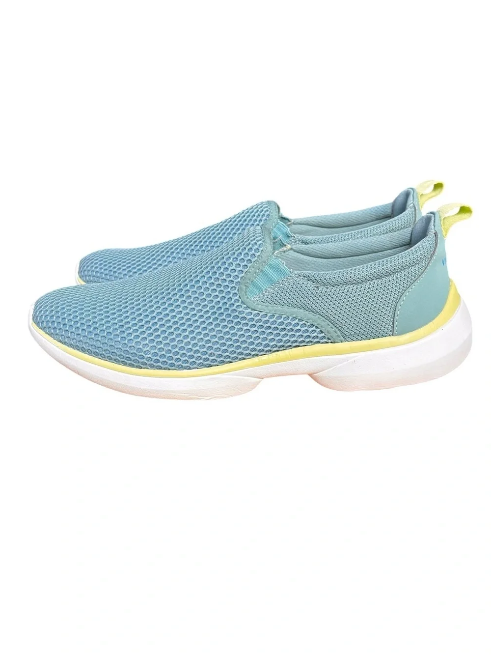 Vionic Vortex Zeta Active Slip-On Sneakers Light Blue/Yellow Women’s Size 9